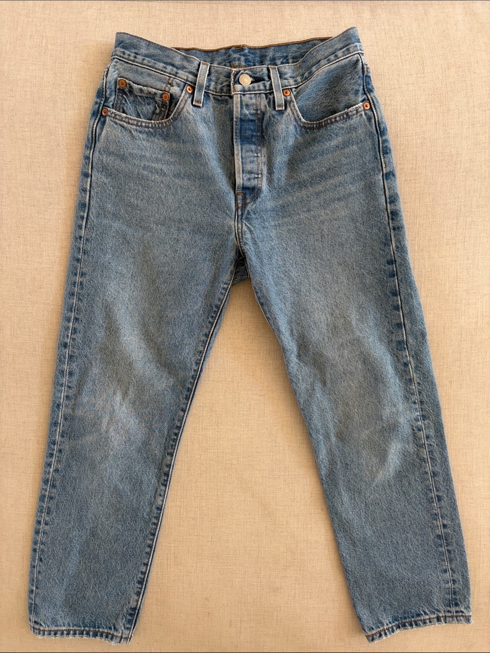 Levi's 501 90’s Ankle Light Blue Straight-Leg Denim Jeans 27W x 26L